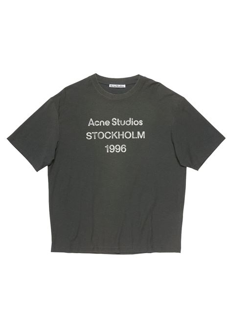 t-shirt logo relaxed fit unisex nera ACNE STUDIOS | CL0196BM0